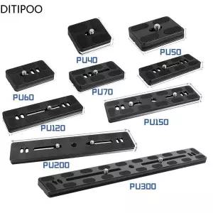 범용 알루미늄 합금 퀵 릴리스 플레이트 삼각대 마운트 어댑터 1/4 나사 포함 Benro Arca Swiss 볼 헤드 및
