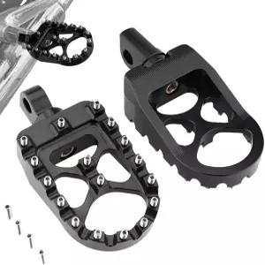 TSUNG 오프로드 오토바이 풋 페그 MX 스타일 - 다이나 팻보이 스포츠스터 언 883 CNC 와이드 360 회전