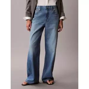 [롯데백화점]캘빈클라인 여성 CK 와이드레그핏 쿨 청바지 47F661G (47F661G-1X8)