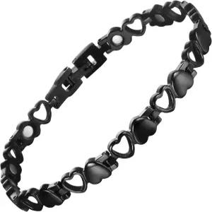 여성용 바이오매그 마그네틱 팔찌 티타늄 스틸 손목밴드 브라젤렛 조절 가능한 도구가 포함된 견고한 순수