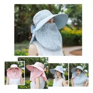 그늘막 얼굴 가리개 청 썬캡 자외선차단 농부모자 일모자