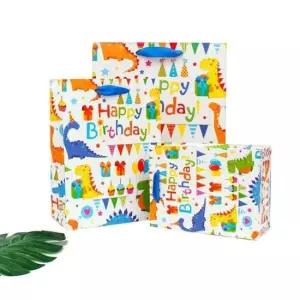 아이생일선물봉투 공룡 쇼핑백 생일 축하 선물 포장 종이백 중 DD-12125