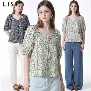 [리스트] 하트넥 플라워 패턴 블라우스