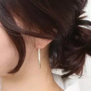 92.5 실버 파이프 후프 40mm 링 은 귀걸이 SILVER92.5 실버귀걸이