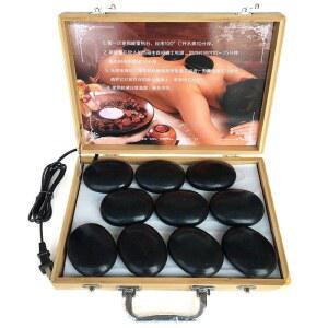 스톤 찜질 핫스톤 화산석 8개 마사지 원형 9x7x3 평면