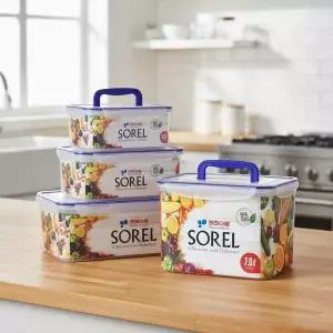 투명 김치통 밀폐용기 김장 보관함 3.3L 4.7L 6L 7L 대용량 식재료