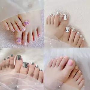 [에스에스_62]네일아트 여름맞이 패디팁 네일 24p 5종