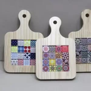 모자이크타일 DIY 셀프 모자이크 타일 원목 냄비 받침 만들기 꾸미