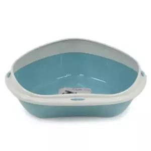 지올플라스트) 셔틀 코너 평판화장실 Big 블루) 고양이화장실 고양이평판화장실