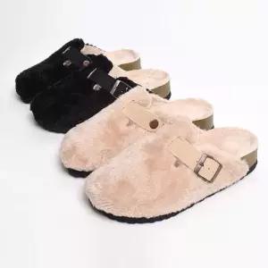 인기상품 겨울 따뜻한 털슬리퍼 실외 실내 사무실 커플 신발 [W9AE6E0_260409]