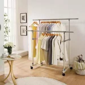 매장용행거 이동식 2단 행거 옷걸이