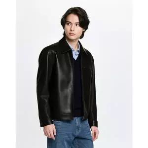 매장정품 HAZZYS 헤지스 [26SS] 브라운 단색 양가죽 점퍼 (HZJU6A102W3A) 1376241