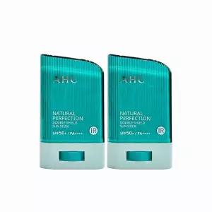 [NS홈쇼핑]AHC 내추럴 퍼펙션 더블 쉴드 선스틱 (초록색) 22g (SPF50+)(1+1)..[35842176]