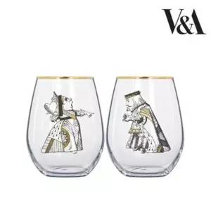 [NS홈쇼핑]V&A 이상한 나라의 앨리스 퀸&킹 유리컵 (500ml) 2P[35842396]