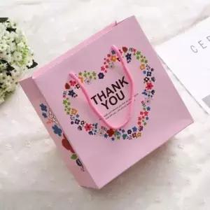 [문구/오피스] 쇼핑백 선물포장 종이가방 5p 세트 플라워 하트 디자인