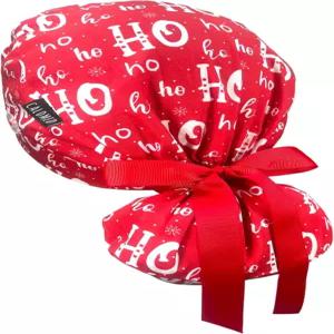 여성 및 남성용 CALOMED 스크럽 캡 포니테일 작업 모자 리본 넥타이와 단추가 달린 헤드 커버 긴 머리