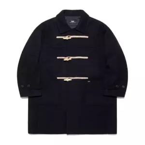 LEE 울 블렌드 롱 더플 코트 네이비