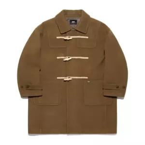 LEE 울 블렌드 롱 더플 코트 카멜