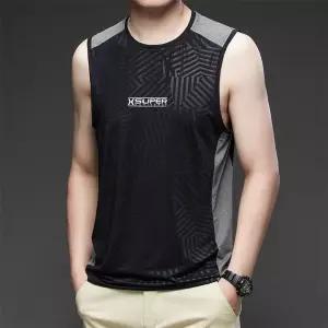 남성용 여름 허들 나시 티 조끼 바람막이 루즈핏 민소매 얇은 KS2