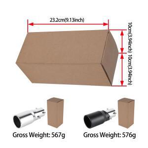 1개 호환용 자동차 차량용  배기구 블랙 실버 조절식 롤 엣지 파이프 팁