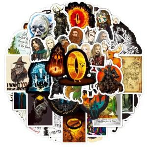 50Pcs 호빗 낙서 스티커 물병 노트북 전화 자전거 수하물 케이스 보드  성인