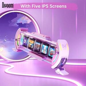 Divoom Times Gate - 스마트 앱 제어 기능을 갖춘 귀여운 게임용 디지털 시계, 일기 예보, 주식 시장/환율