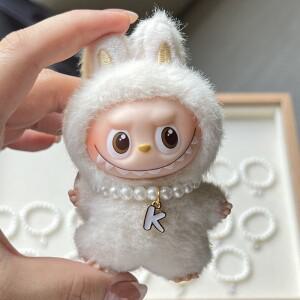 미니 라부부 펜던트 액세서리 레터 펄 목걸이 4.0 핀용 러브 시리즈 인형 장식