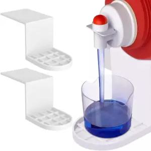 고네트레 2팩 세탁 세제 디스펜서 컵 홀더 비누 드립 캐처 트레이 섬유 유연제 용기용