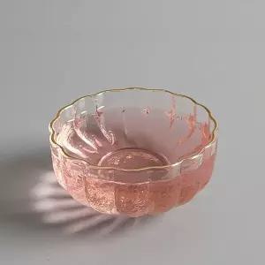 골드테두리 해바라기 유리찻잔 다기잔 90ml (76009A)