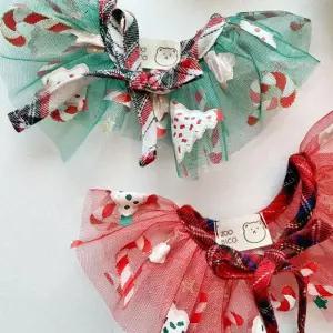 [RIZPICK]강아지 메탈트리 케이프 1P 애견 리본 레이스 반다나