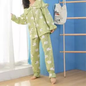 TBZ 귀여운 양떼목장 상하의 잠옷세트 그린 L 상하의잠옷