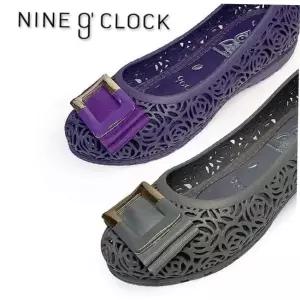 여성신발 나인어클락 부엉이 젤리 플랫슈즈 젤리슈즈 여성단화