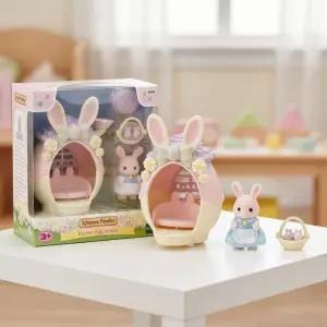 실바니안 패밀리 마가렛토끼의 파스텔 에그하우스 모형 소꿉놀이 동물 인형의집 미니어처 장난감
