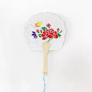 어르신 만들기재료 민화 부채꾸미기 1인용 어린이집 스탠실도안 숙제 체험활동 유치원