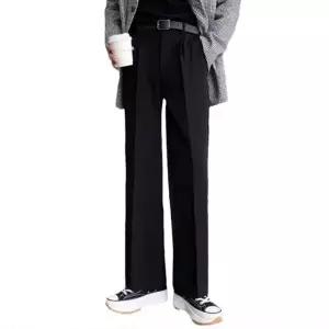 [다잇템] 남자 정장바지 세미와이드 폴리 롱 소프트 팬츠