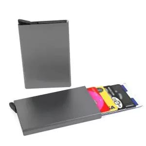 슬라이드 카드지갑 슬라이딩 반자동 카드홀더 그레이