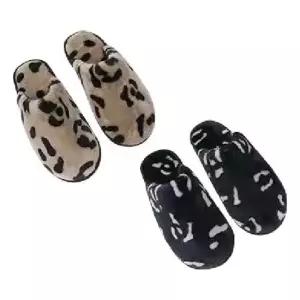 이거찜)여성 겨울 털슬리퍼 호피 털 슬리퍼 사무용 사무용슬리퍼 밴딩형 하드커버