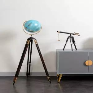 레트로 삼각대 망원경 빈티지 쇼룸 장식품 지구본 소품 인테리어 관측 사무실 과학실 소형