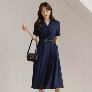 XXL까지) 아넬레 플리츠 벨트 원피스 하객룩 오피스룩 모임룩 격식룩 빅사이즈