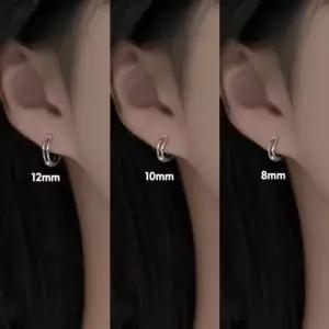 백금 도금 은 귀걸이 지르코늄 서클 순은 925 이어링 귀찌 원터치귀걸이 서클귀걸이 순은침