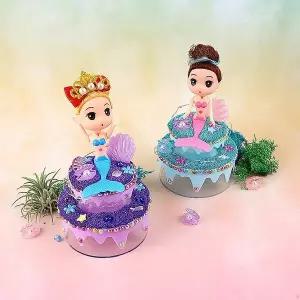 [키득키득]팝업 러블리 인어 2단 케이크 만들기 패키지