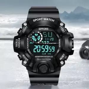 스포츠 시계 손목 전자 군인 등산 조깅 조명 스탑워치 손목 군인 조깅