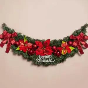 크리스마스트리 빨간색 장식 간편설치 가랜드 120cm