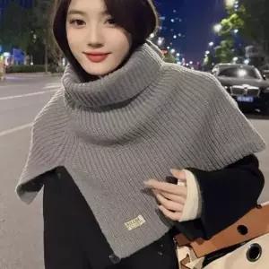 7색 1개 니트 터틀넥 넥워머 케이프 목폴라 스카프 목토시 머플러 숄 보온워머 용품 방한