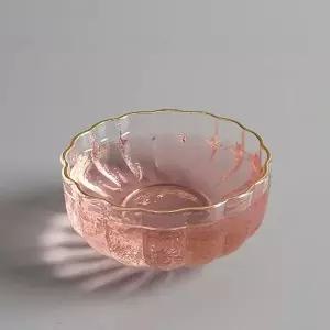 골드테두리 해바라기 유리찻잔 다기잔 90ml (76009A)