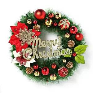 [셀러에이드]50cm 원형 리스 크리스마스장식 크리스마스리스diy