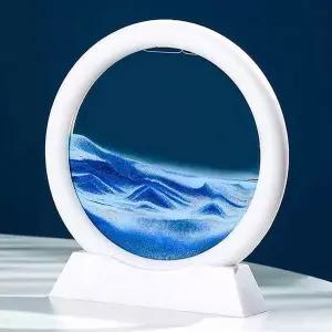 [셀러에이드]모래 아트 액자 화이트 블루 조형물 책상소품