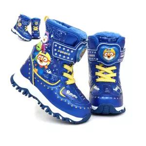 뽀로로 플레이 발광 부츠 캐릭터 아동 방한 털신 스키