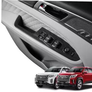 렉스턴튜닝용품 렉스턴 스포츠 칸 튜닝 윈도우스위치 카본 몰딩 용품