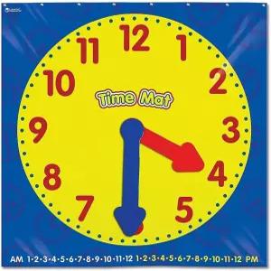 학습 자료 시간 활동 매트 홈스쿨 시계 교실 5세